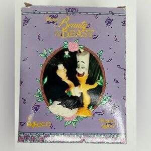 Vintage Disney Ornament Beauty and the Beast "Hearts Aglow", with Box